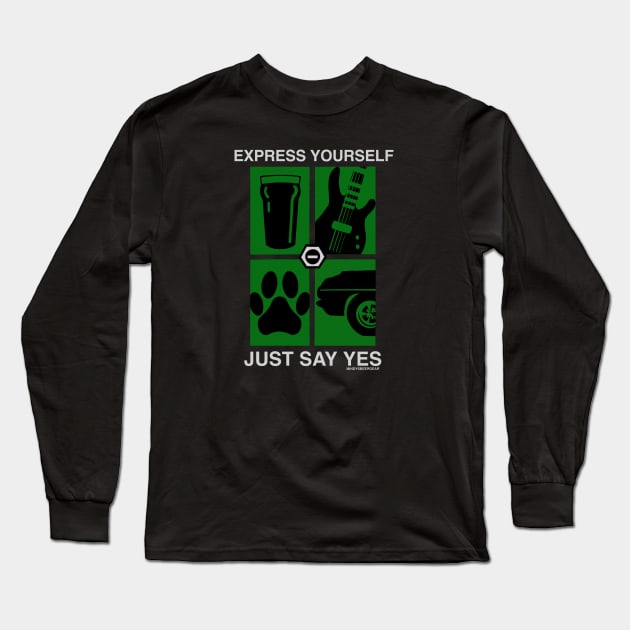 Express Yourself Mindy’s Beer Gear Style Long Sleeve T-Shirt by Mindy’s Beer Gear